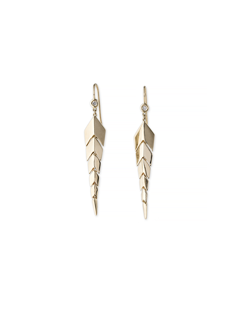 BOUCLES D'OREILLES SMALL QUEUE DE POISSON DIAMANTS