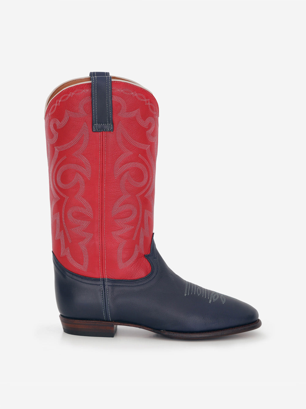 MIDNIGHT WANDER NAVY RED BOOTS