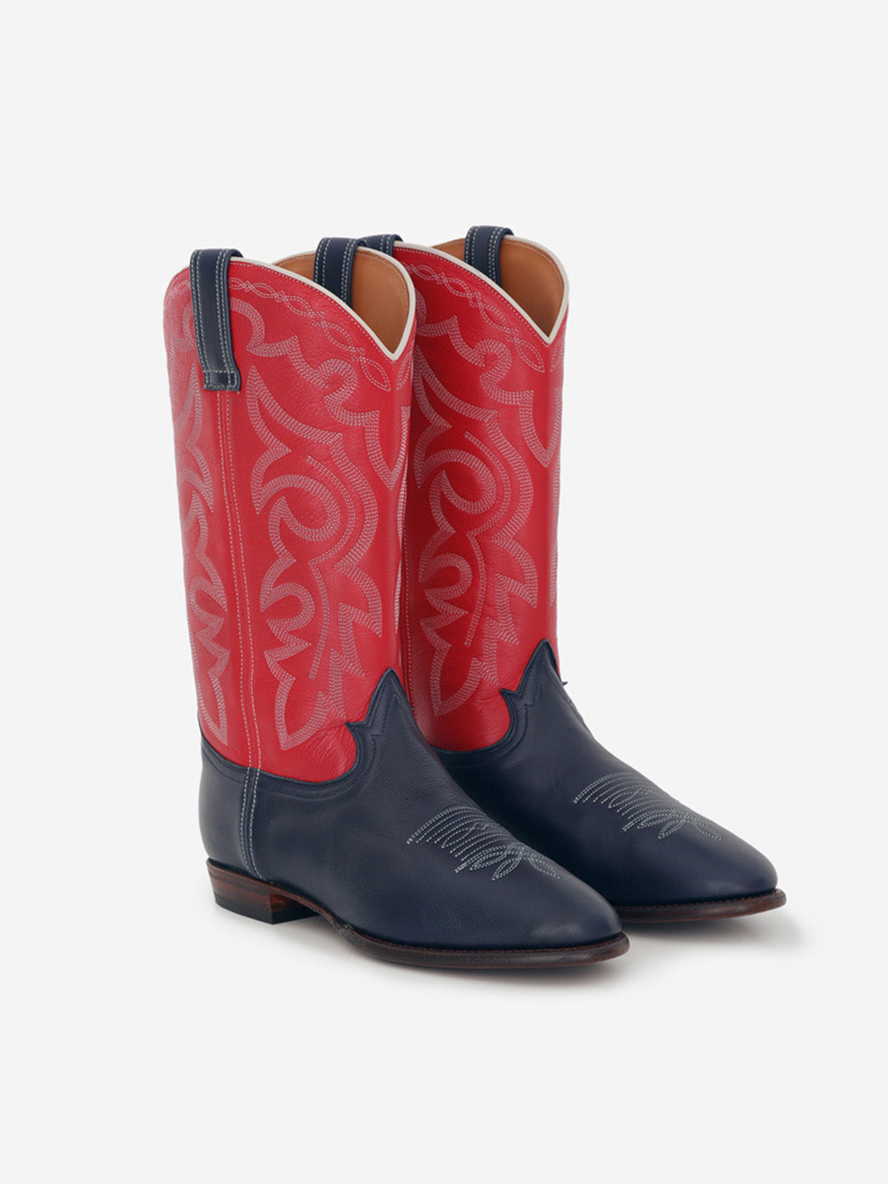 MIDNIGHT WANDER NAVY RED BOOTS