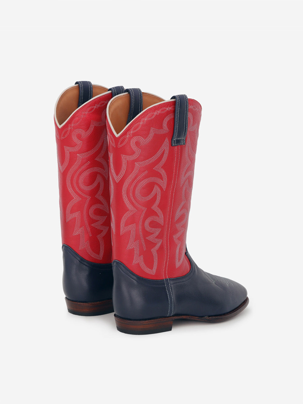 MIDNIGHT WANDER NAVY RED BOOTS