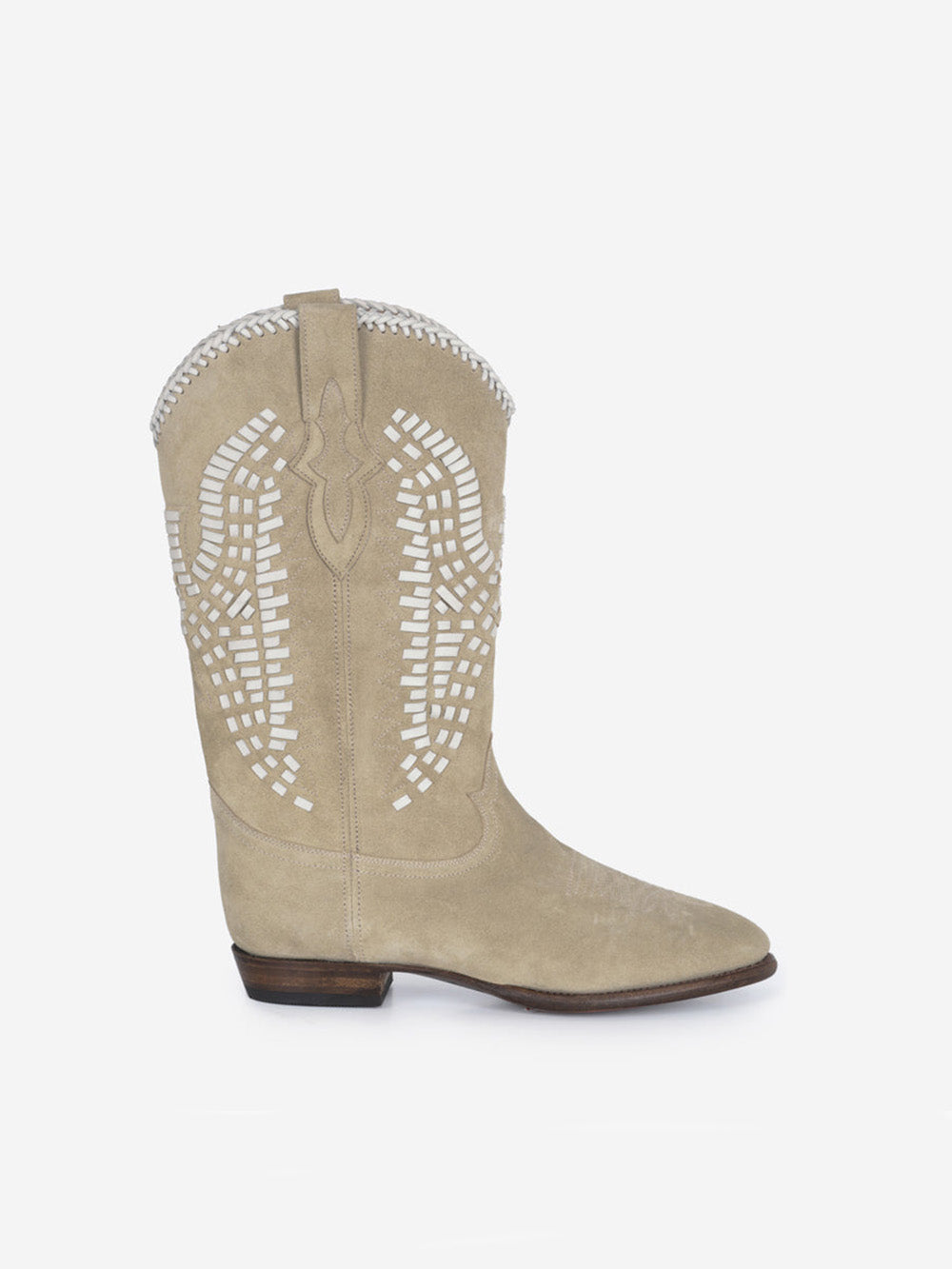 BOTTES SANTIAG INCA EN SUEDE DESERT WHITE