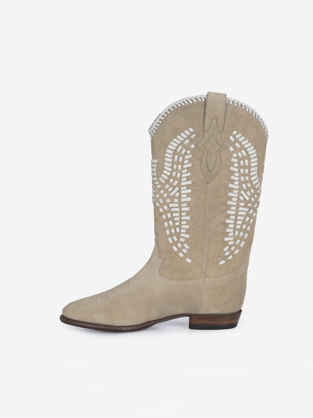 BOTTES SANTIAG INCA EN SUEDE DESERT WHITE