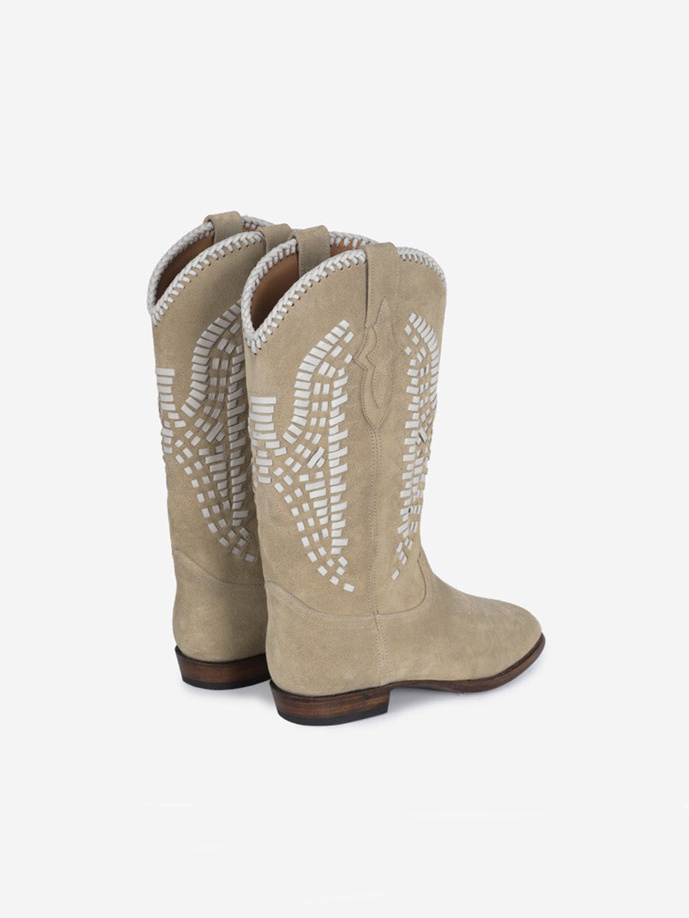 BOTTES SANTIAG INCA EN SUEDE DESERT WHITE