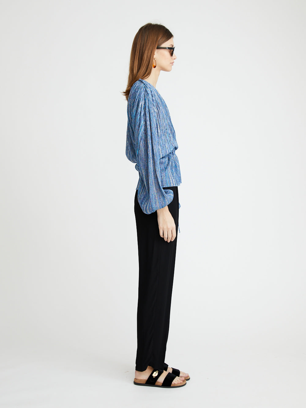 SAPPHIRE PLEATED TULLE DOUBLE SHIRT