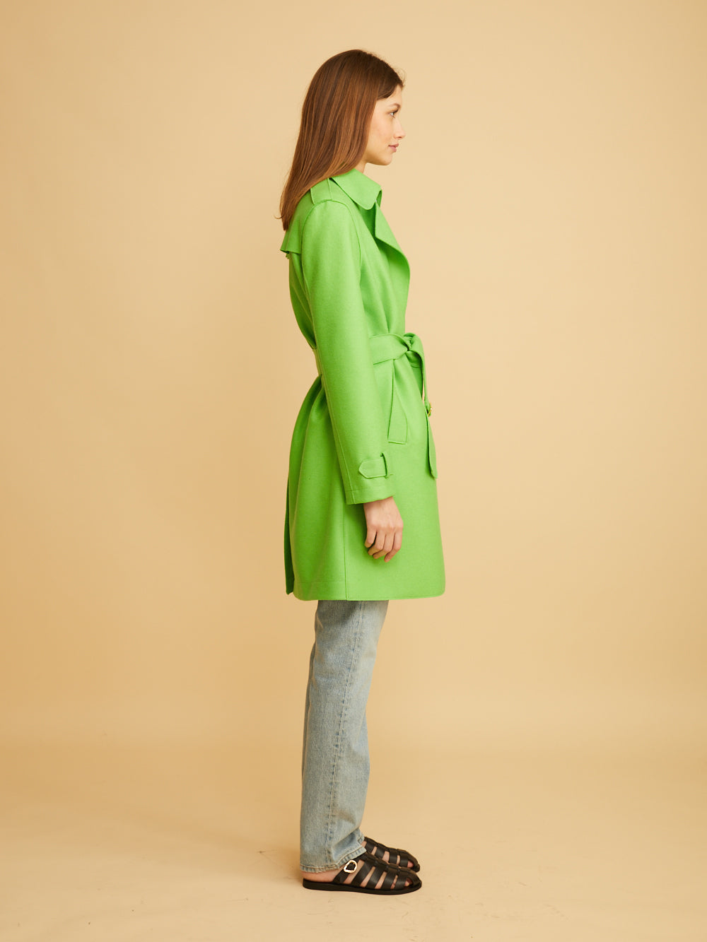 MANTEAU GOLDEN BUCKLE TRENCH GREEN