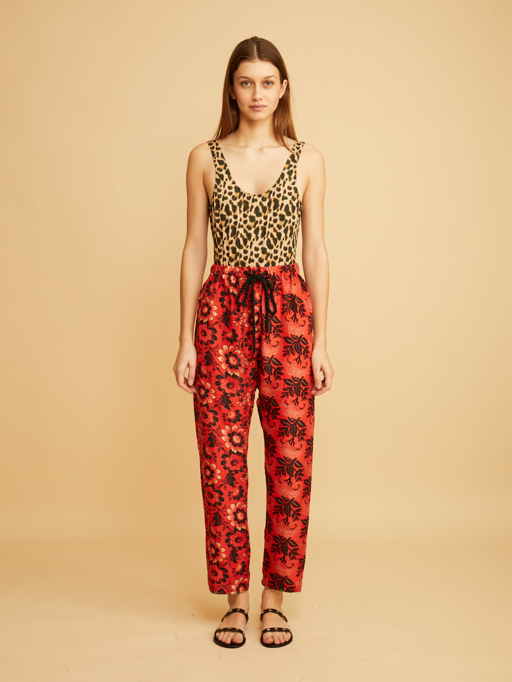 SACHA SILK RED PANTS