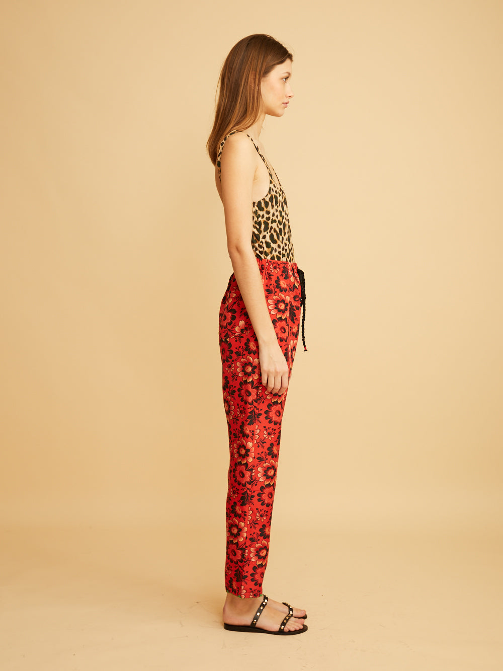 SACHA SILK RED PANTS