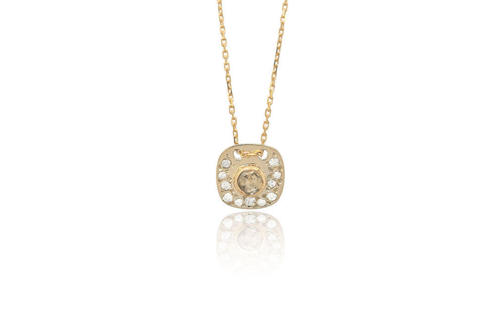 EMBEDDED DIAMOND PENDANT