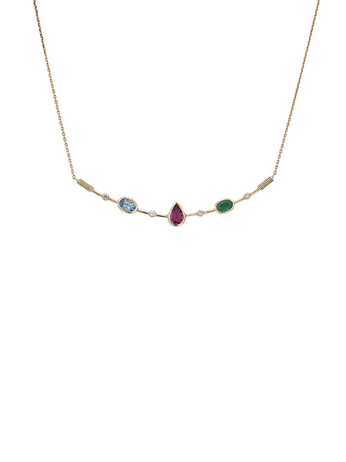 INDIE MULTI RUBELLITTE NECKLACE