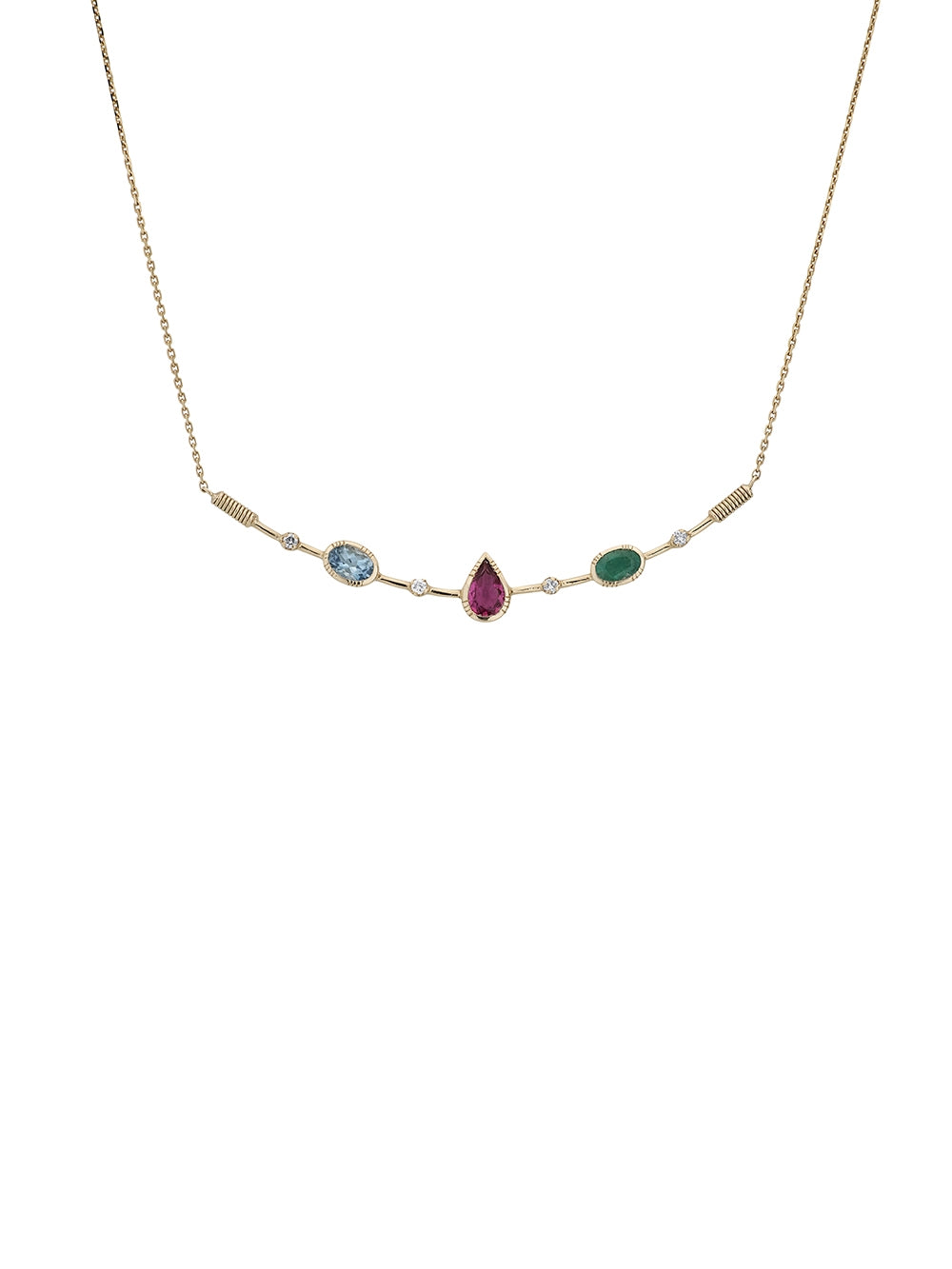 INDIE MULTI RUBELLITTE NECKLACE