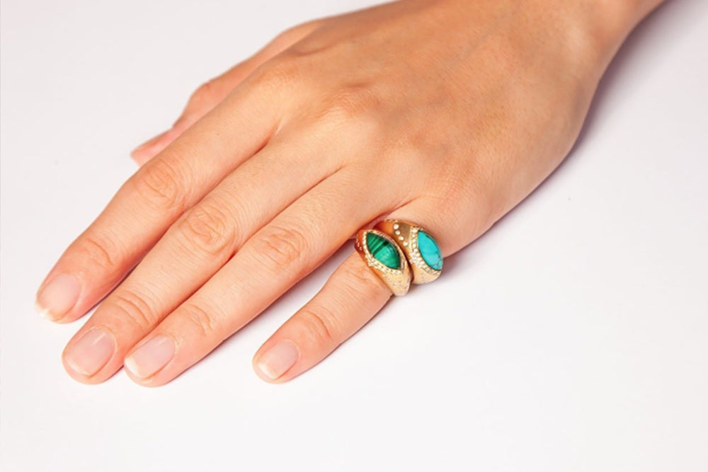 BAGUE SULTANE MALACHITE