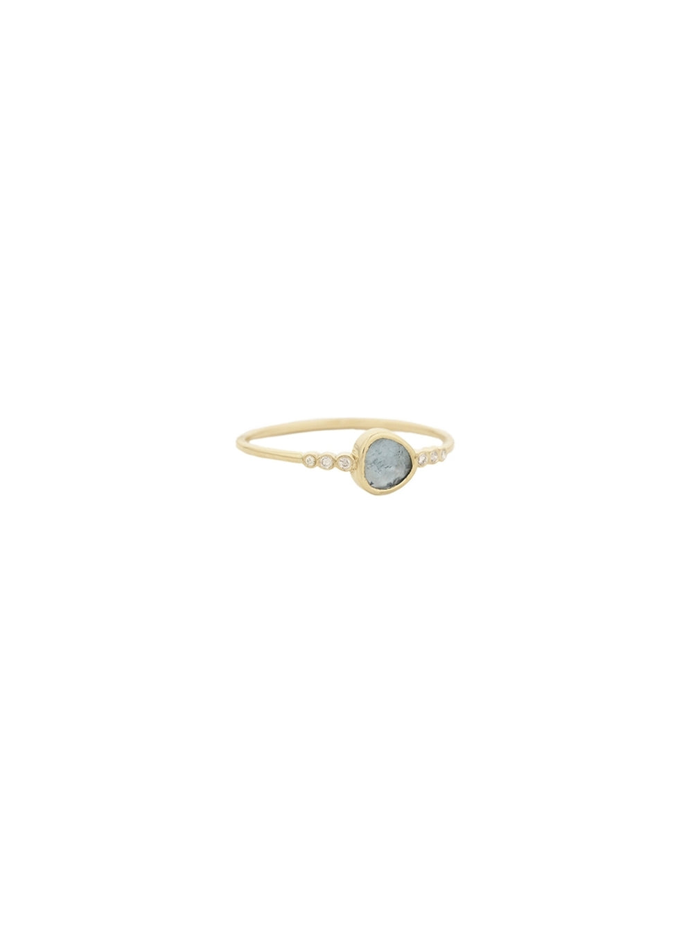 AQUAMARINE & DIAMONDS RING