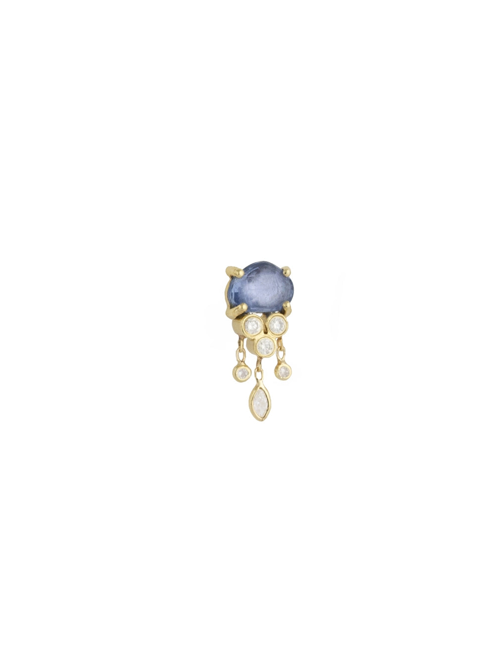 UNITE SAPHIRE JELLY FISH EARRING