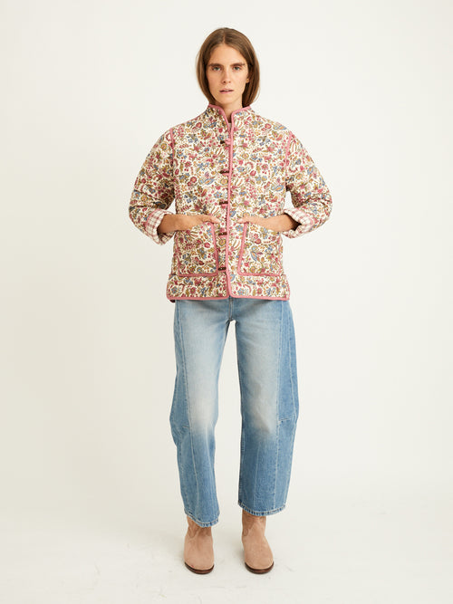 VESTE RÉVERSIBLE BOUQUET FRAMBOISE