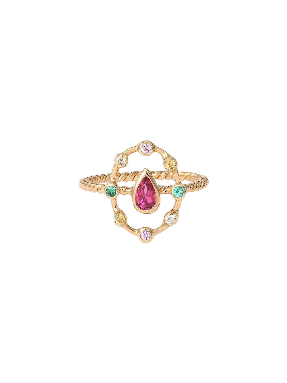 BAGUE SOLAL RUBELLITE