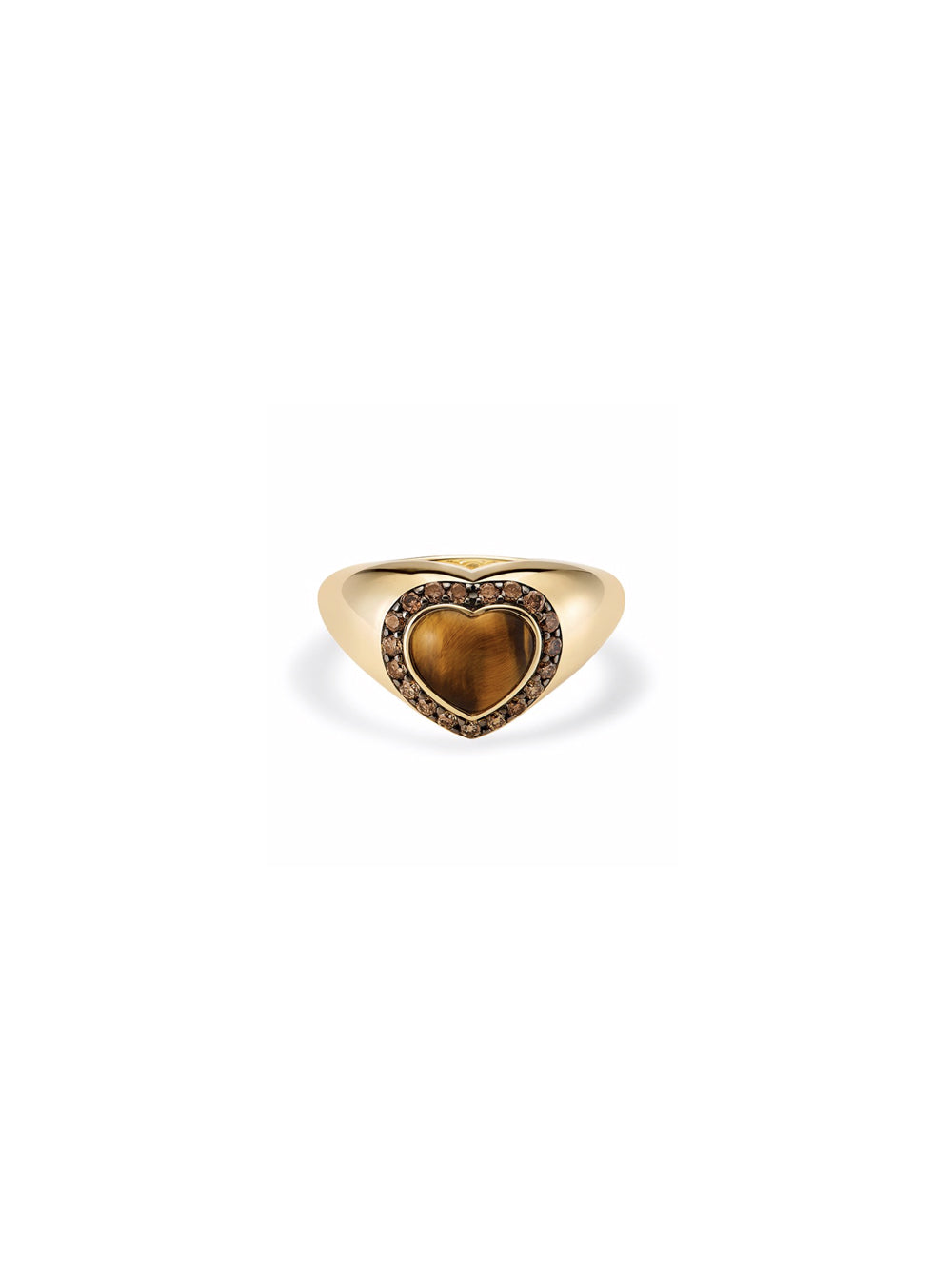 TIGER'S EYE LOVE SIGNET RING