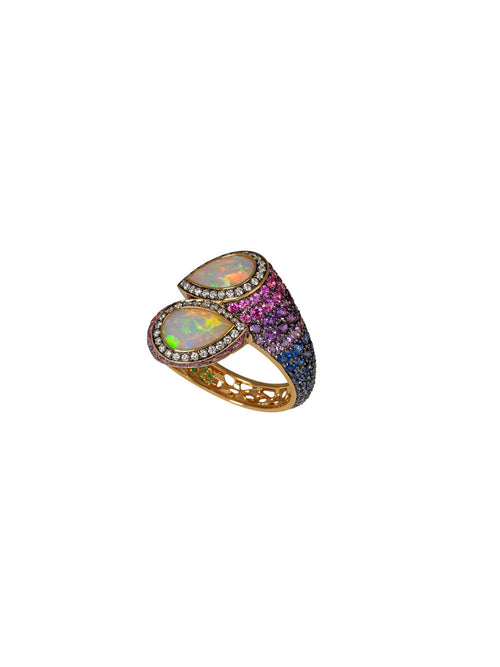 YOU & ME OPAL RING