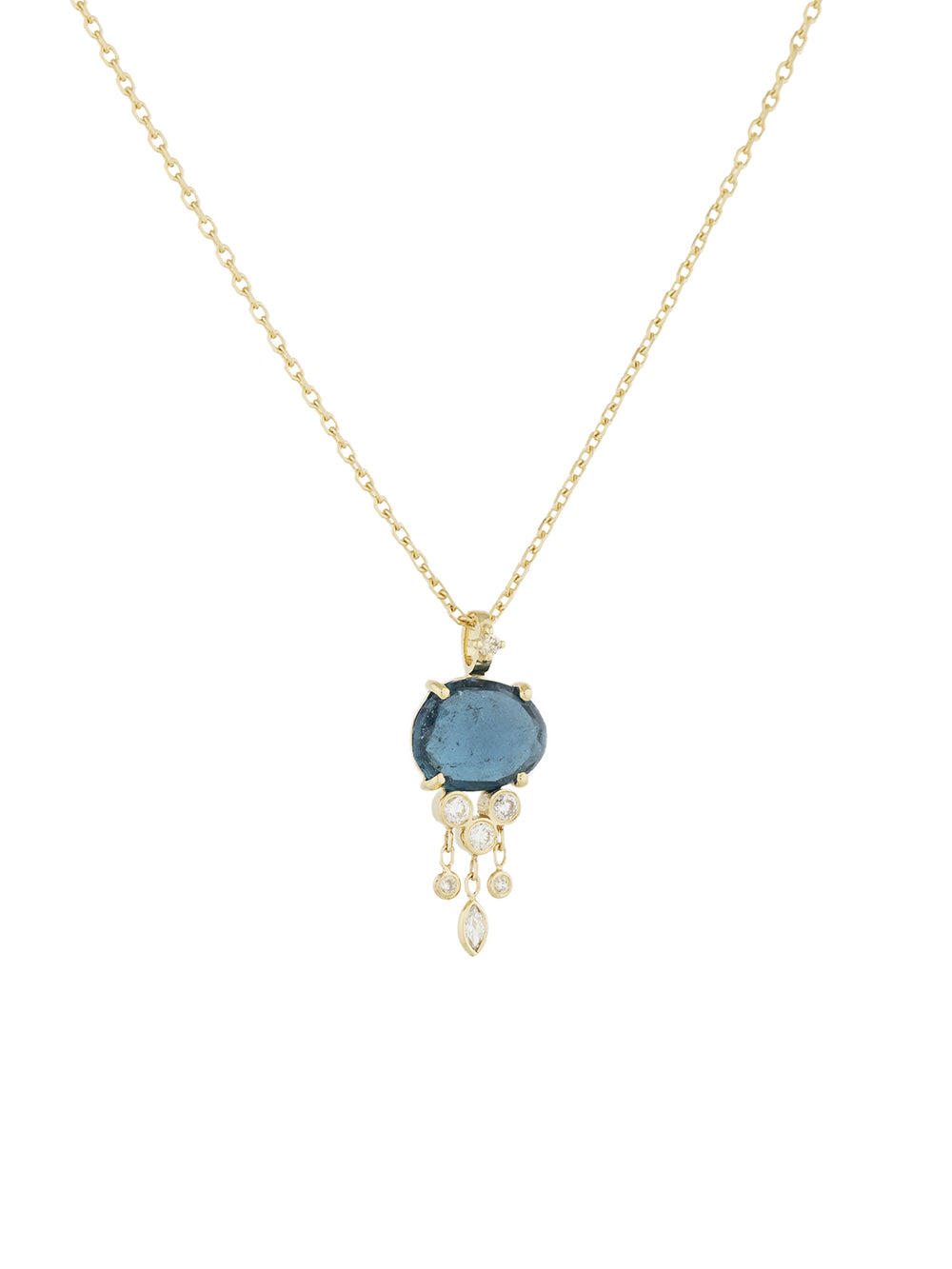 BLUE TOURMALINE JELLYFISH NECKLACE