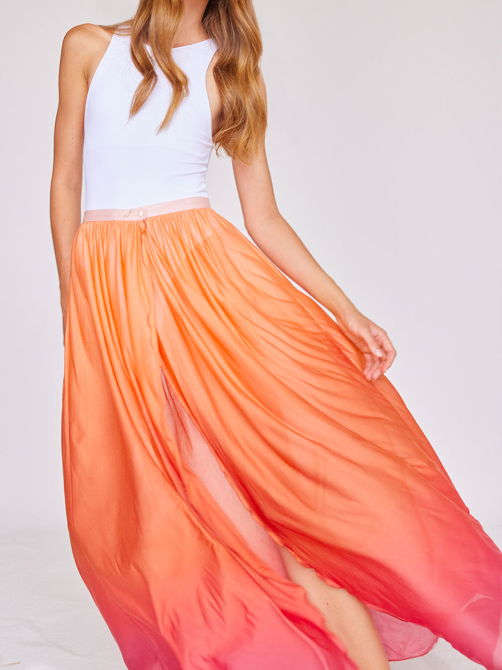 ORANGE BALI SKIRT