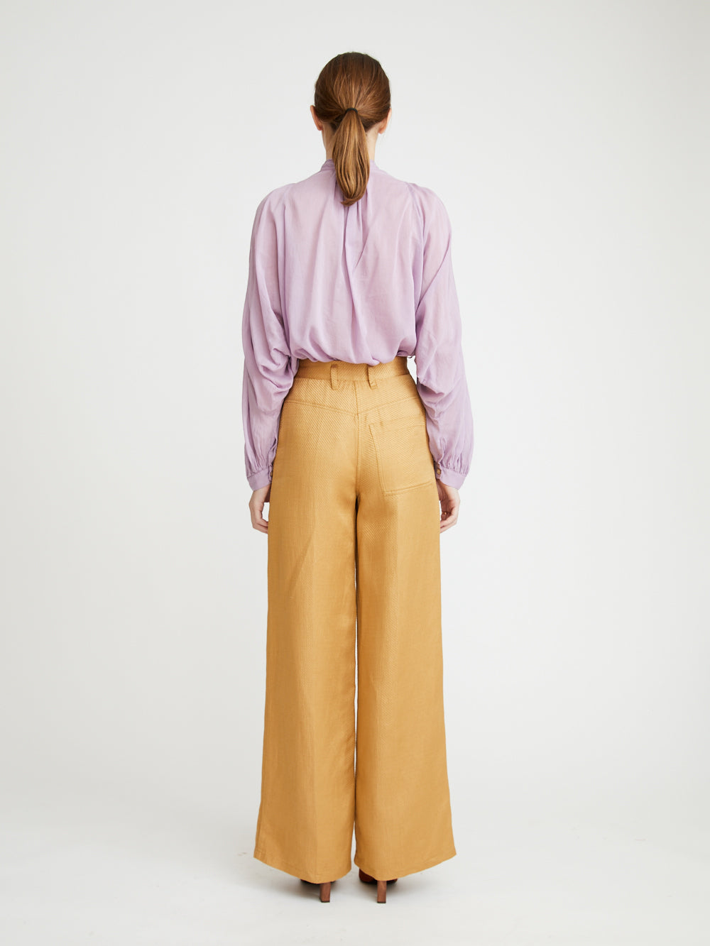 PANTALON LINEN WIDE LEG BLONDE