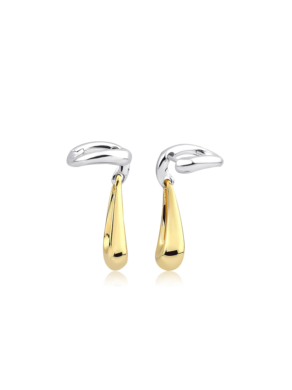 EARRINGS MOMENT SILVER GOLD 18K