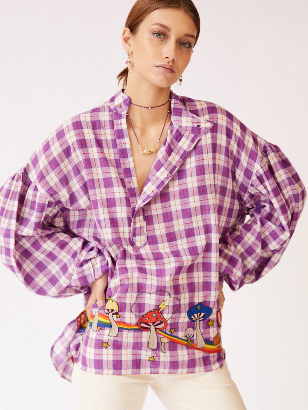 PURPLE MUSHROOM SHIRT