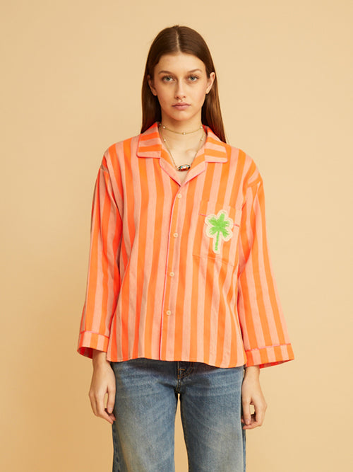 PAJAMA SHIRT WITH A PALM TREE