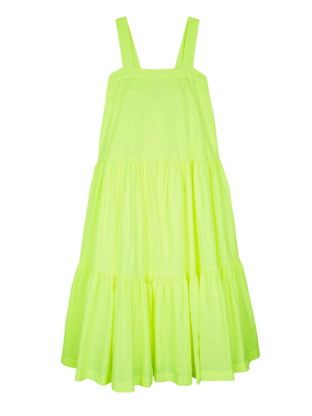 STRAPPY DRESS WITH NEON YELLOW FLOWERS