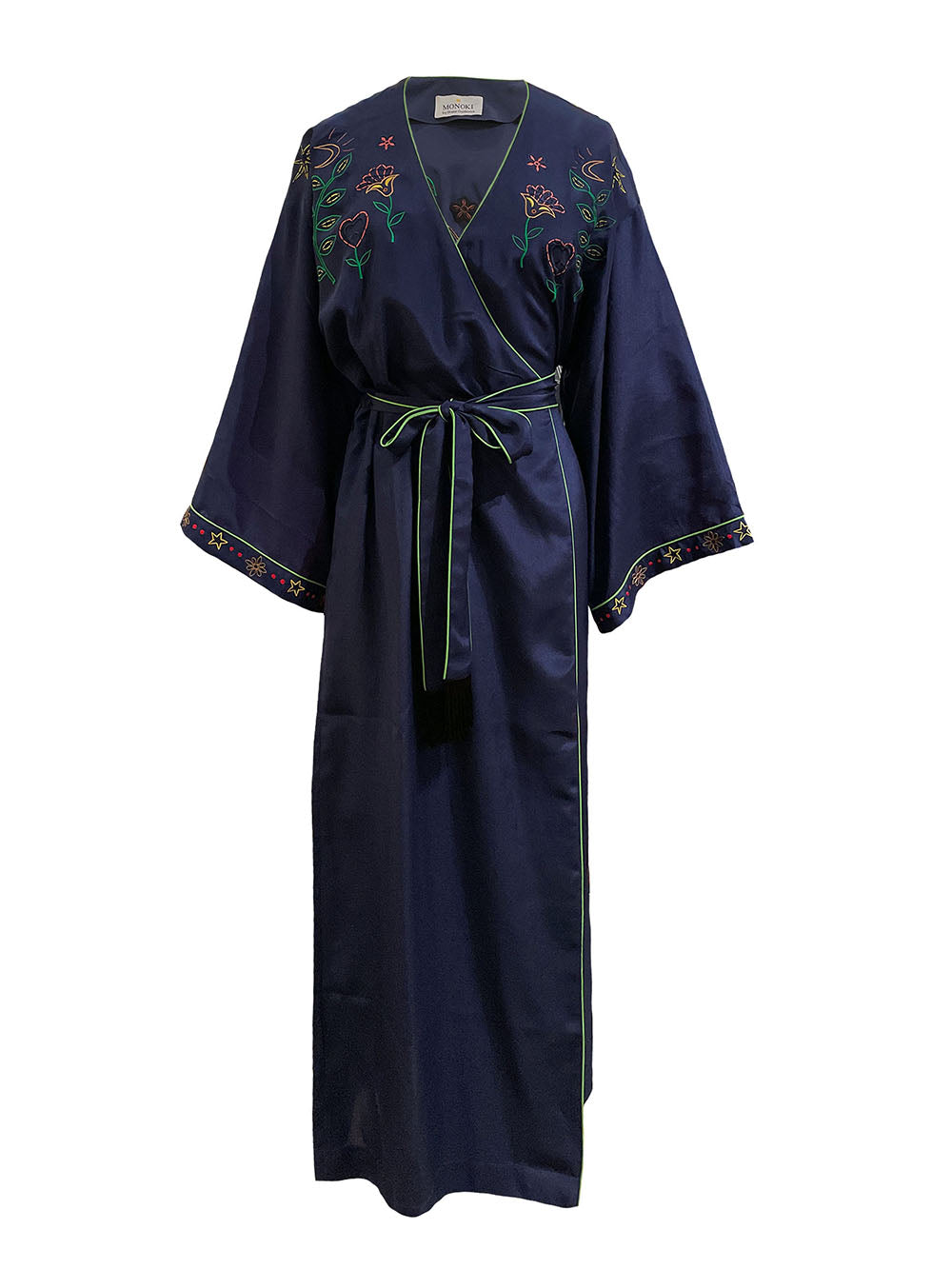 ROBE LONGUE LADY SILK BLEU MARINE