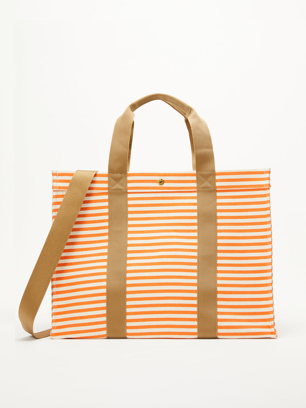 SAC TOTE XL MARINIÈRE ORANGE