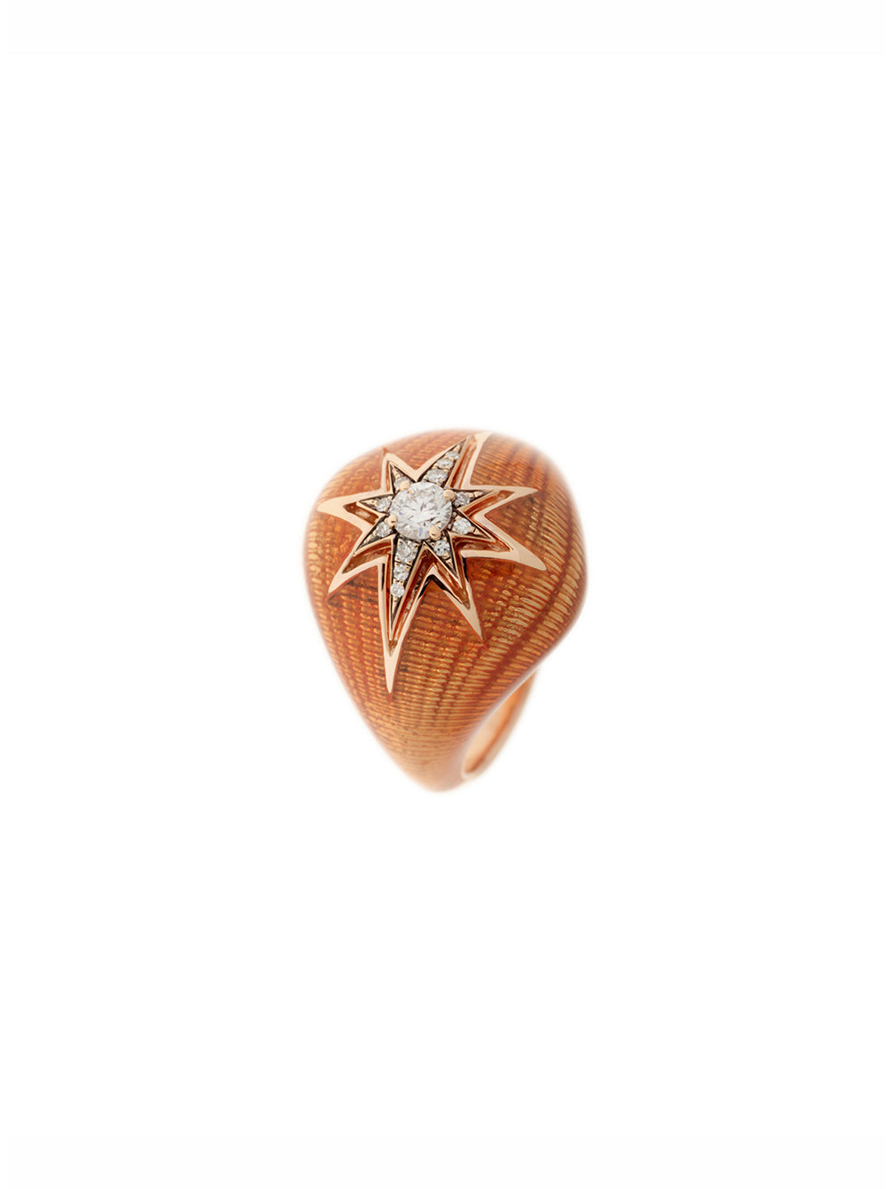 ORANGE AÏDA SIGNET RING