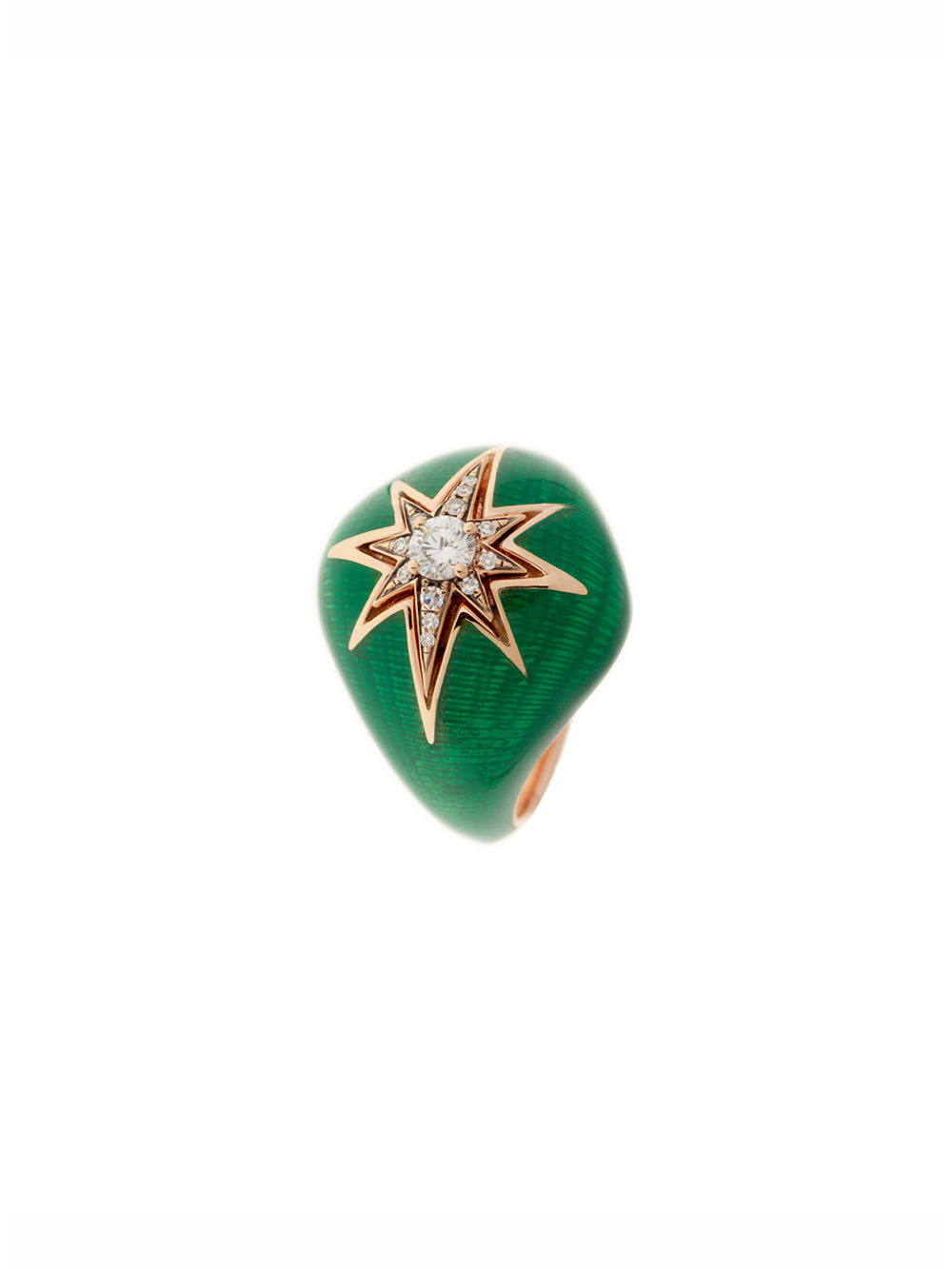 GREEN AÏDA SIGNET RING