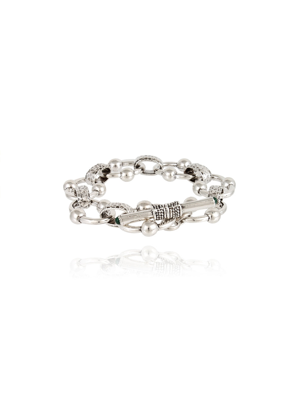 BRACELET MAILLONS RIVAGE ARGENT