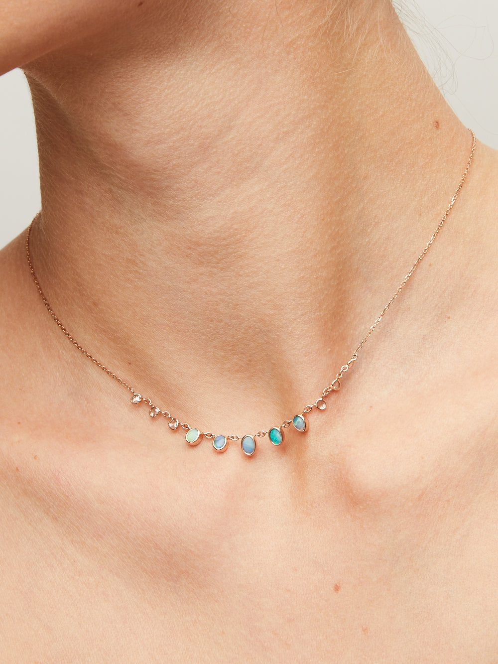 OPALS & DIAMONDS NECKLACE