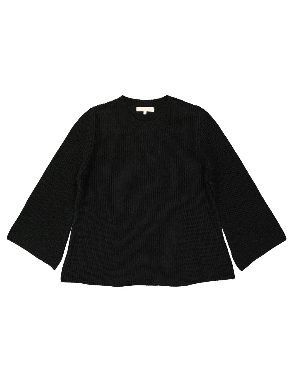 FLARE LONG SLEEVE SWEATER BLACK