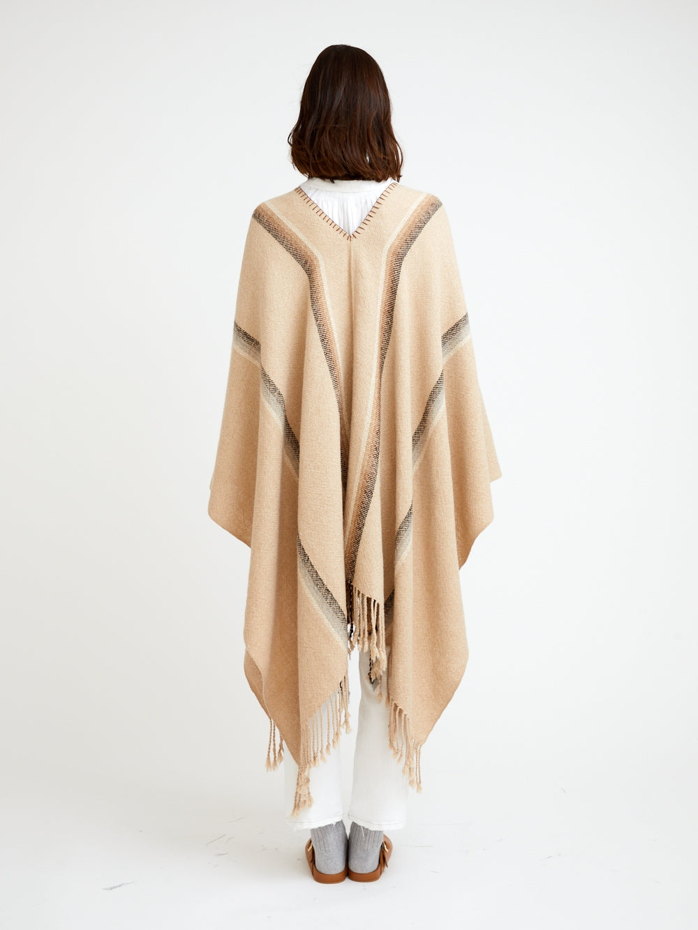 PONCHO LONG ALPAGA BEIGE