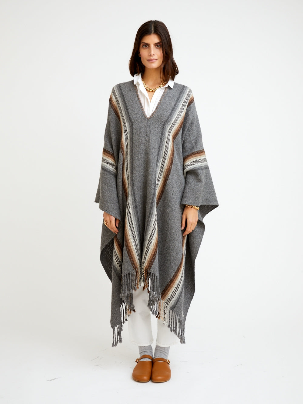 PONCHO LONG ALPAGA GRAW