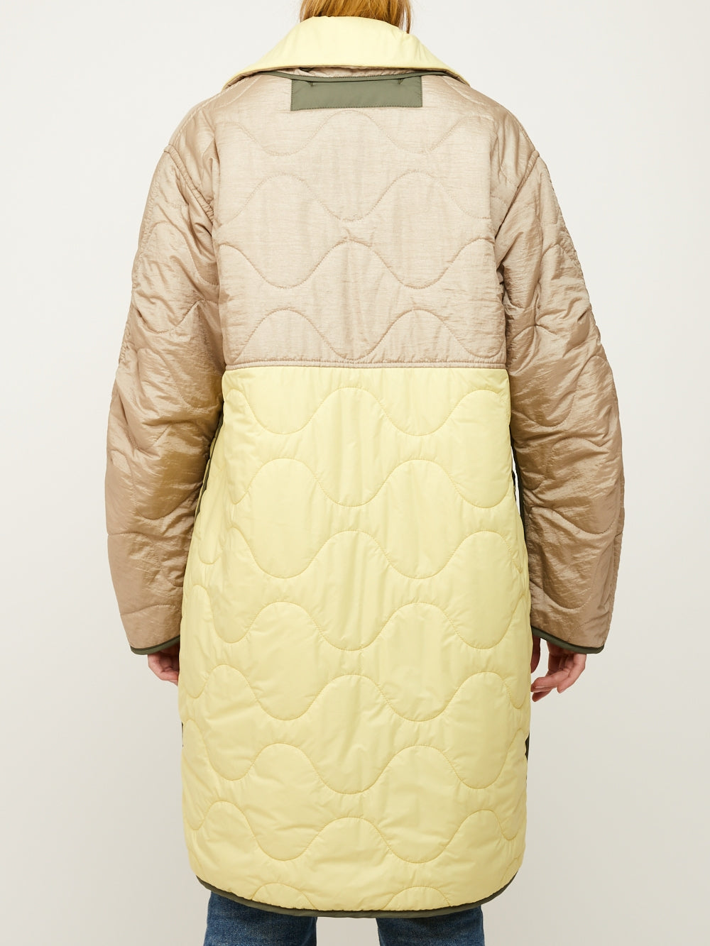 PARKA QUILT RÉVERSIBLE JAUNE/ECRU