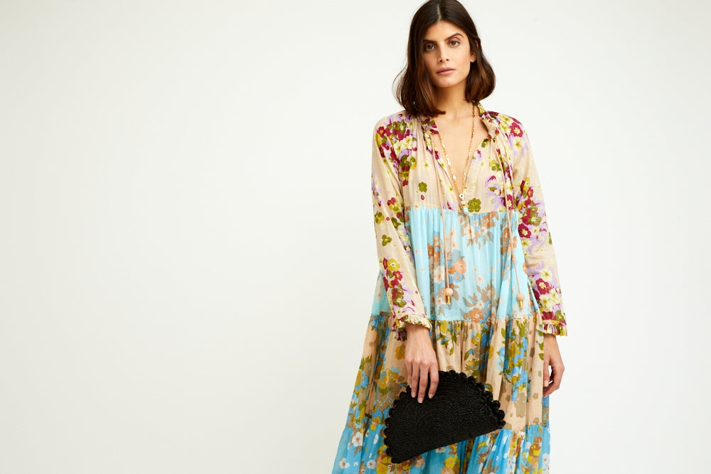 LONG SLEEVES MAXI HIPPYDRESS