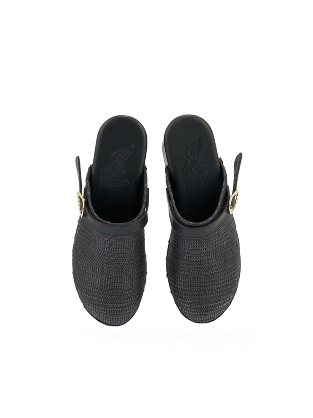 SABOT CLOG RAFFIA BLACK