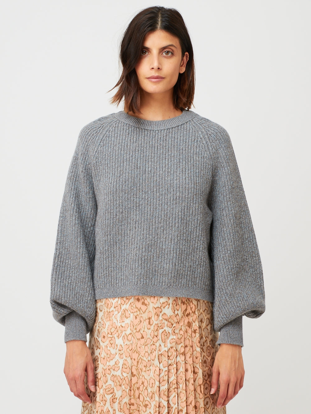 MARLOW BLUE HEATHER SWEATER