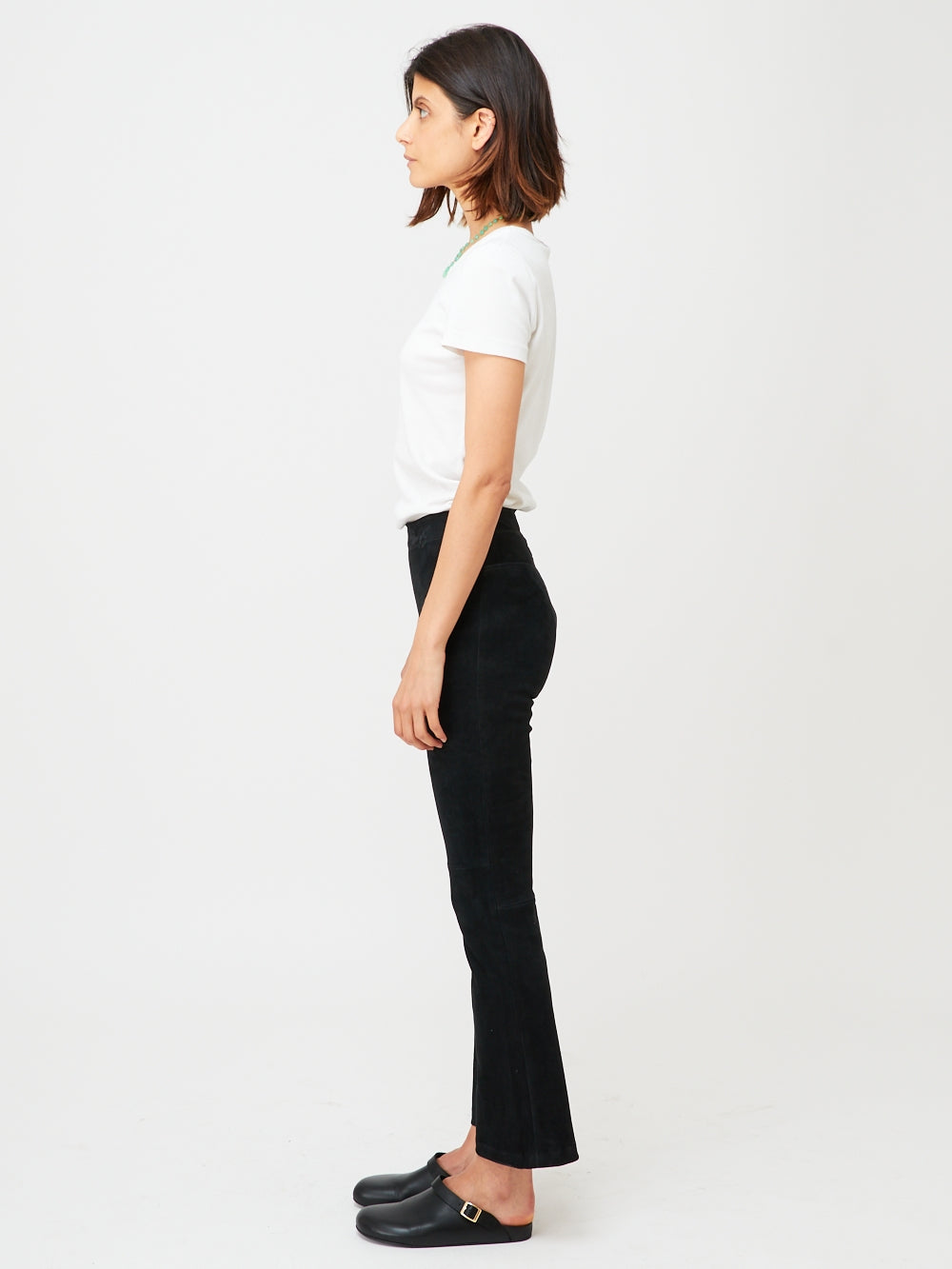 PANTALON JP TWENTY CUIR VELOURS