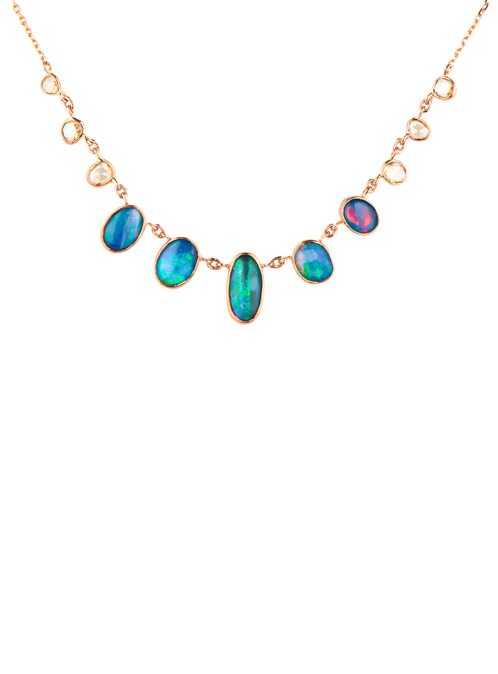 OPALS & DIAMONDS NECKLACE