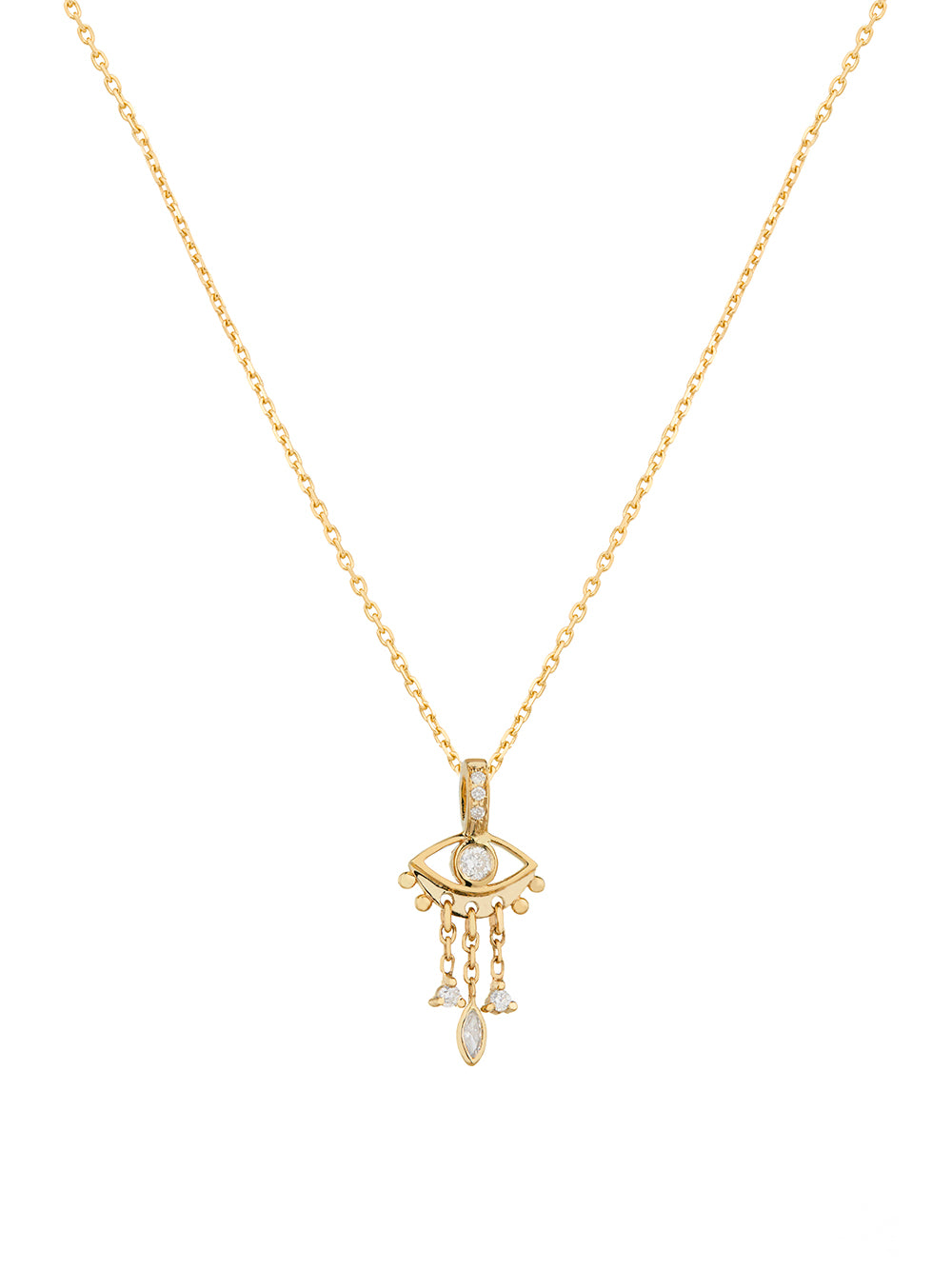 COLLIER OR 14K EYE CHARM