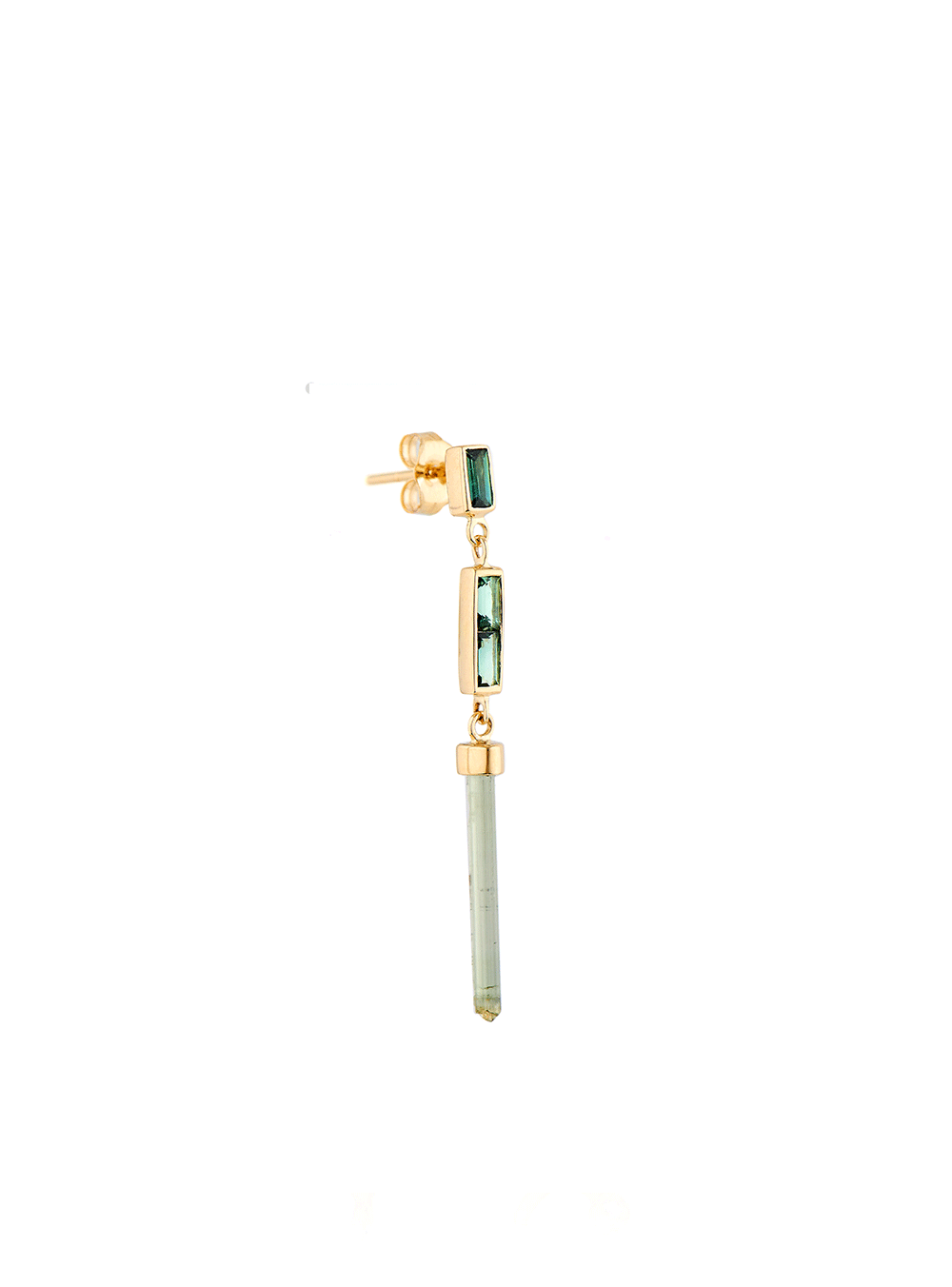 BAGUETTE TOURMALINE EARRING