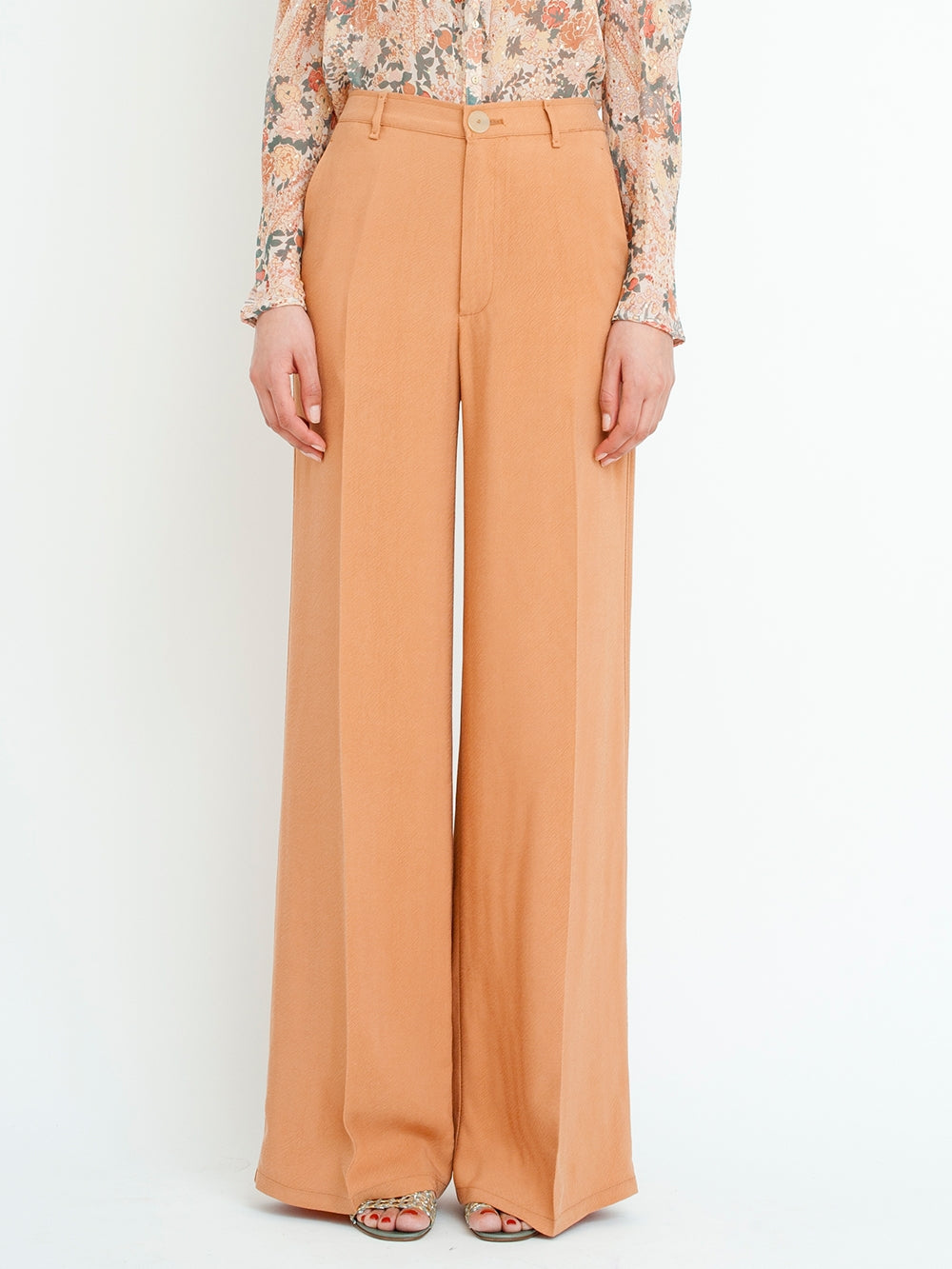 WIDE TROUSERS IN CUPRO TWILL