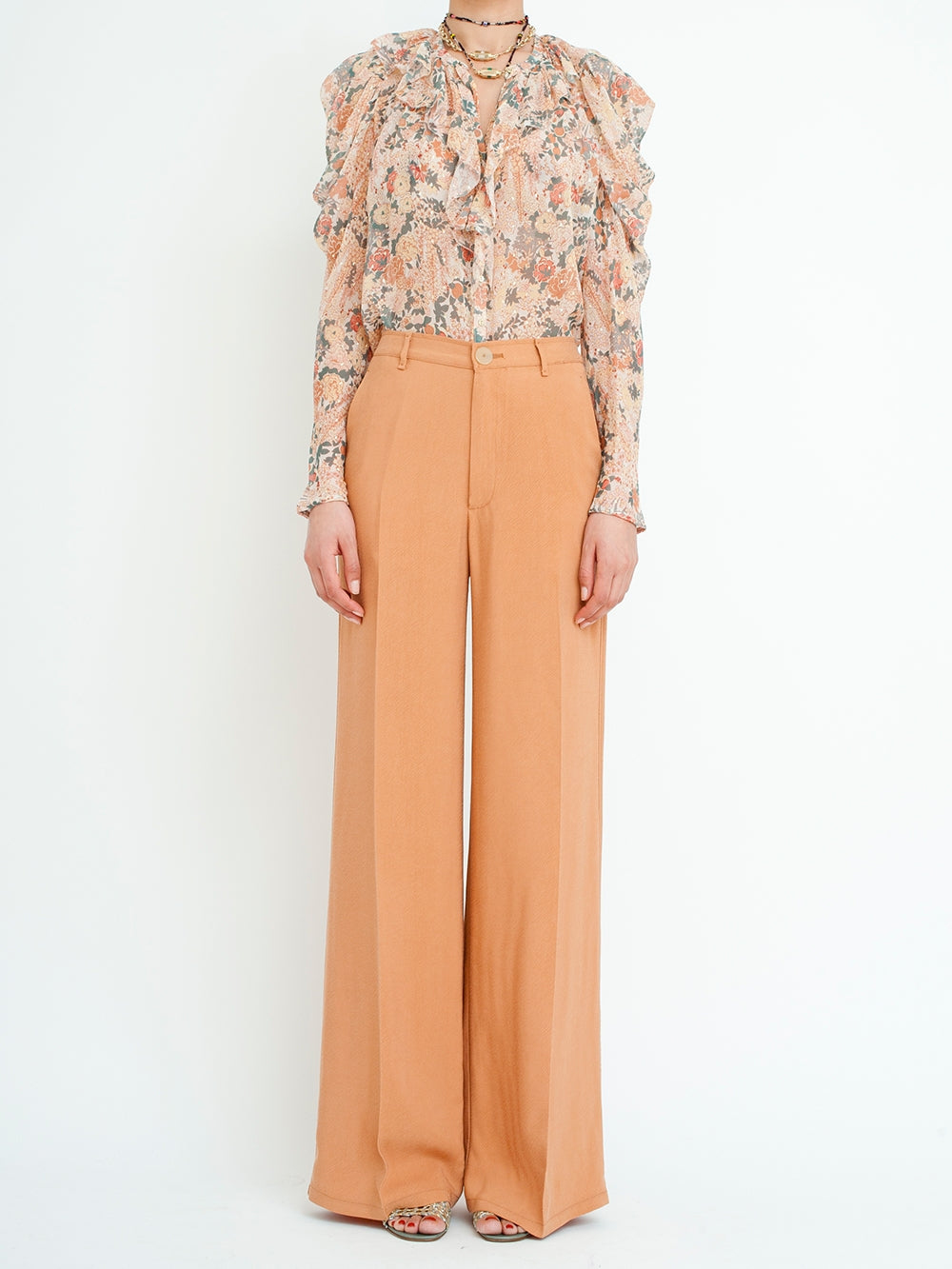 WIDE TROUSERS IN CUPRO TWILL