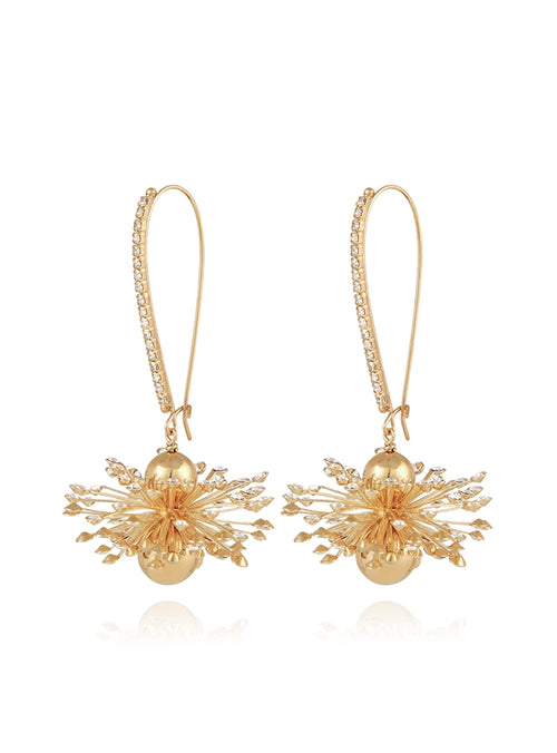 EARRINGS ICONE STRASS GOLD