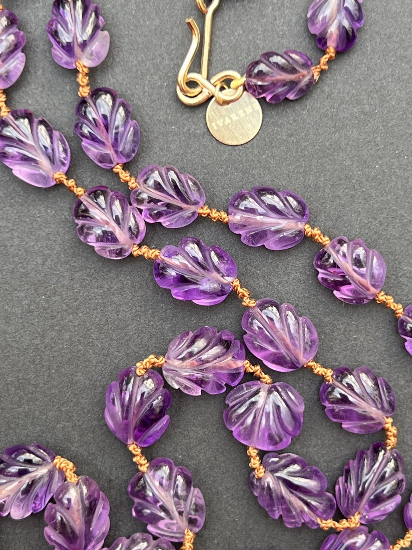 NIILO AMETHYSTE LEAF NECKLACE