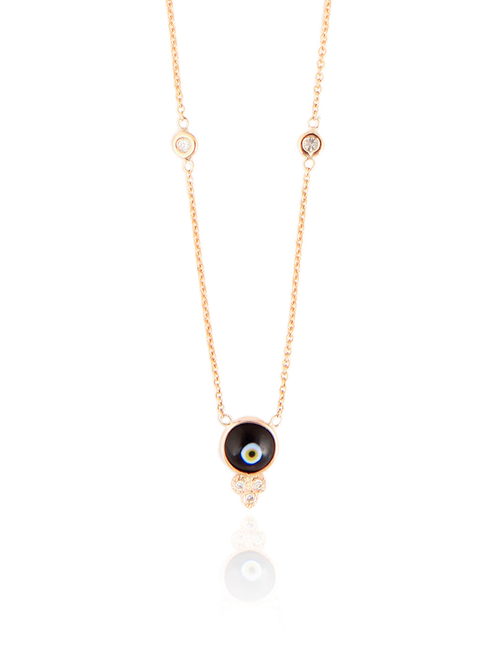 ROUNDBLACK CERAMIC EYE NECKLACE